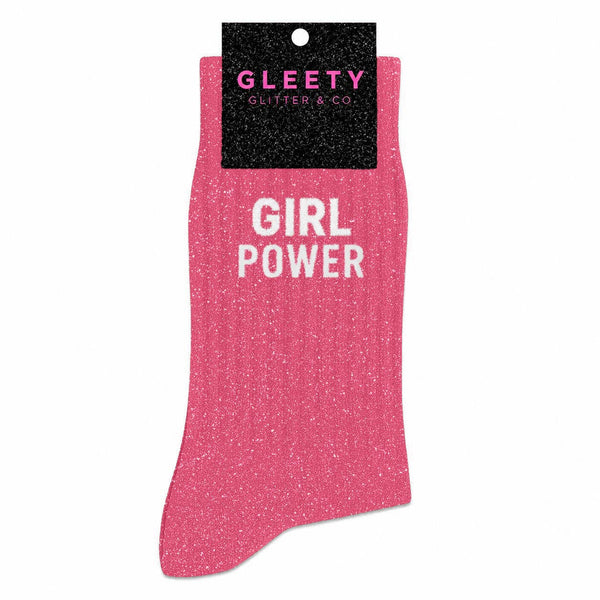 Chaussettes à Paillettes Girl Power Rose Bubble – Gleety
