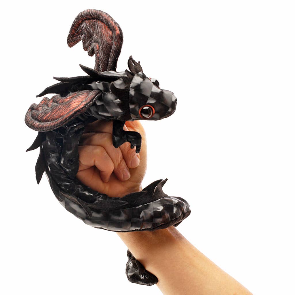 Black Dragon Finger Puppet Bracelet