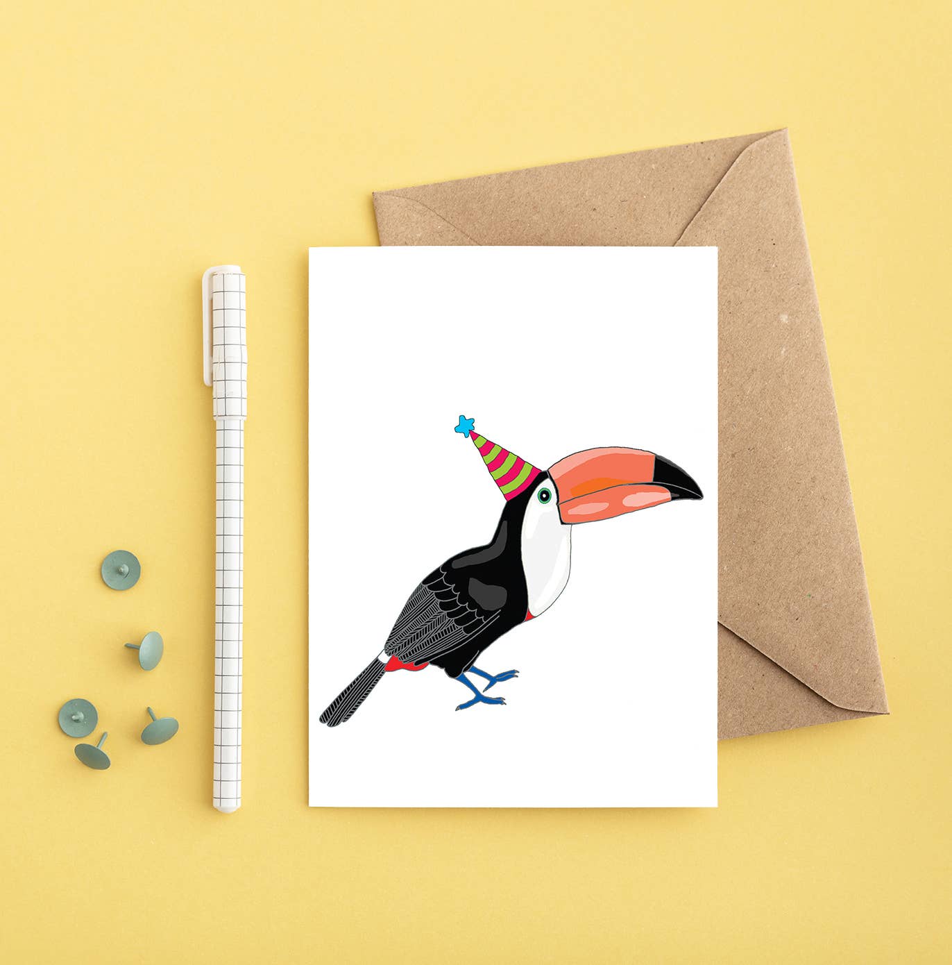 Carte d'anniversaire Toucan