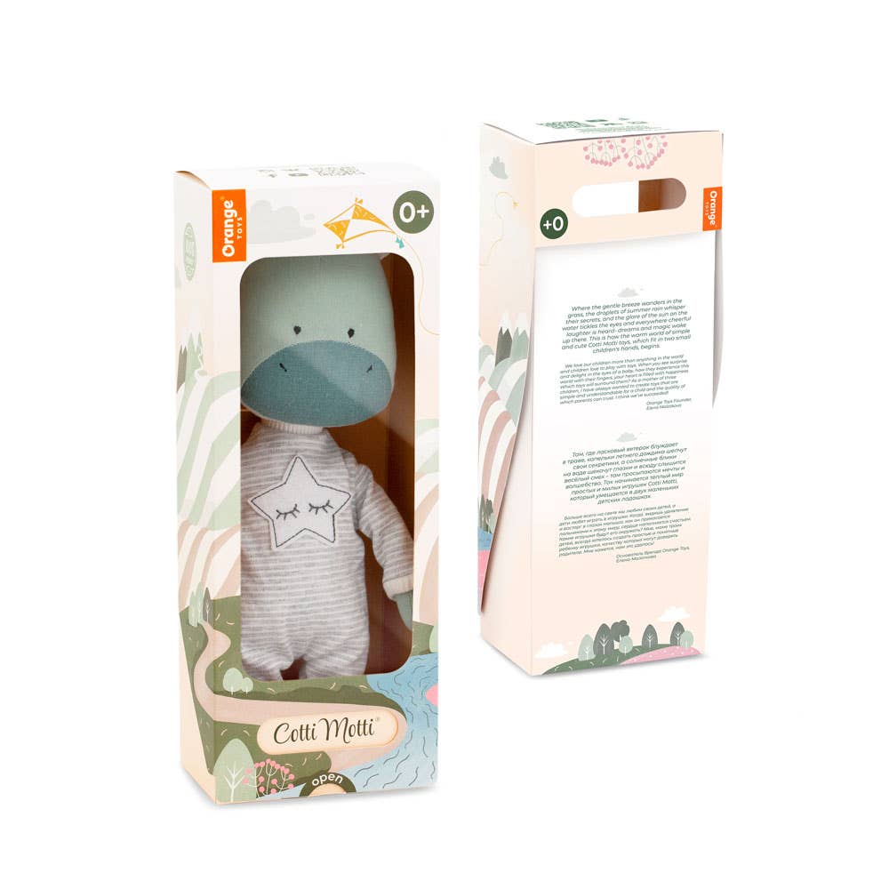 Cotton plush toy, Cotti Motti, Andy the dragon - 29cm - 0+