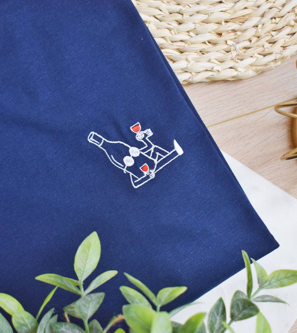 Embroidered Mr. Wine T-shirt