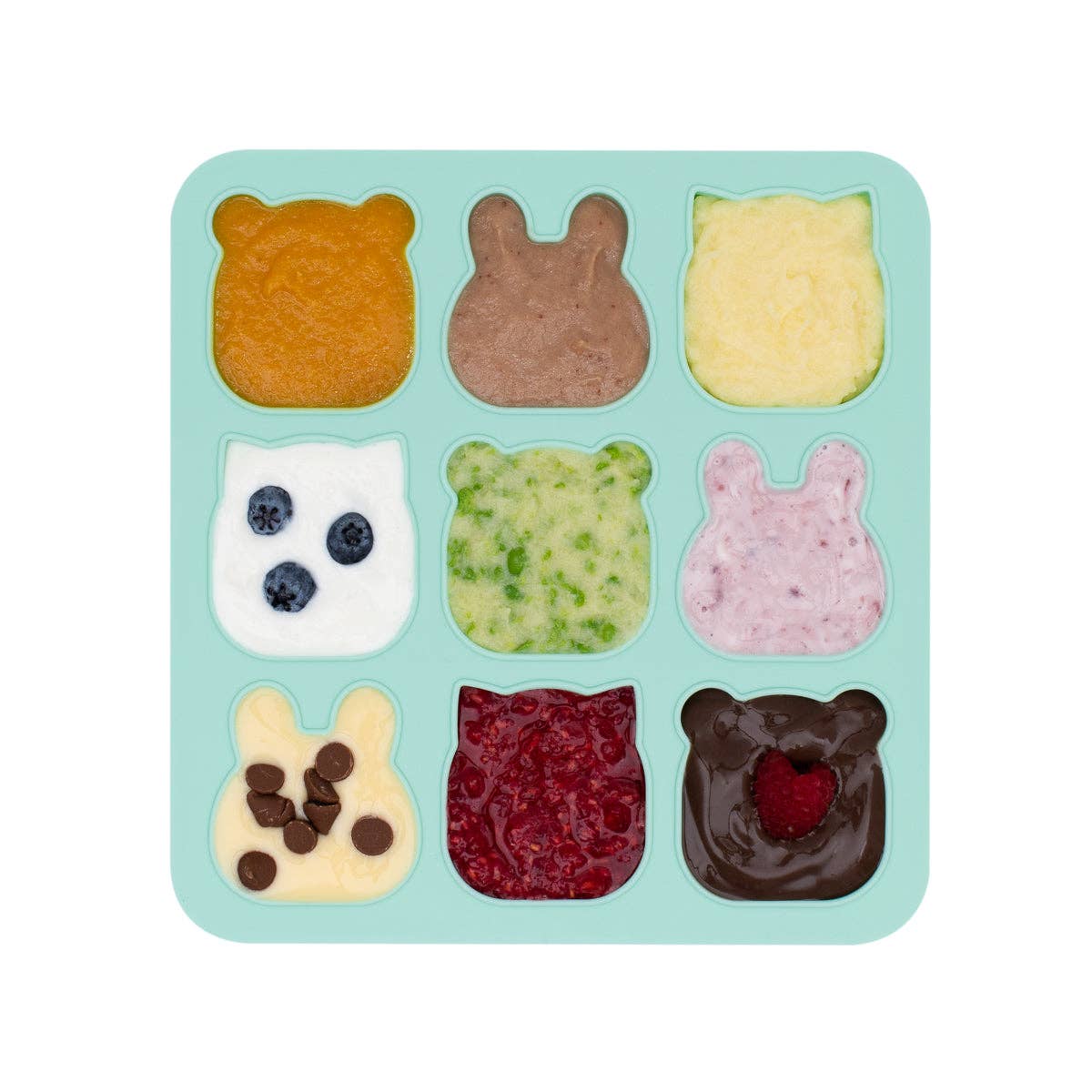 Ice cube tray/Freeze &amp; Bake Poddies mold - Mint