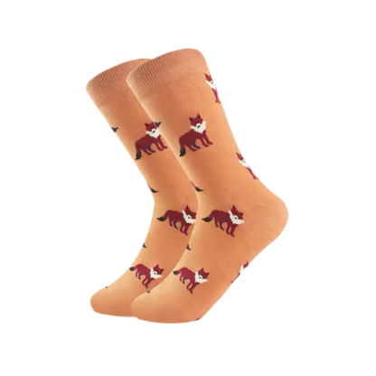chaussettes oranges renards mrcol
