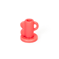Porte Bougie Vagues Vintage Rouge