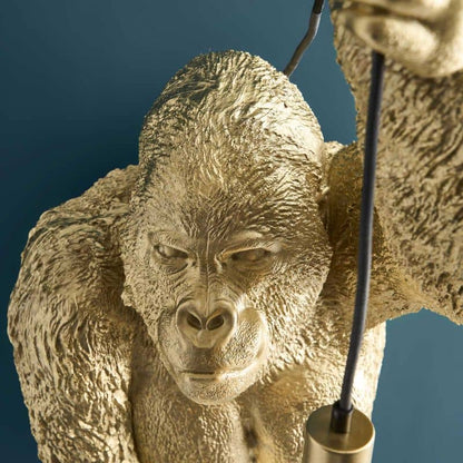 Gorilla Jungle Jack Gold Wall Sconce