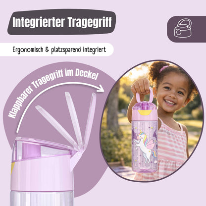 Trinkflasche Kinder, leichte Wasserflasche - Meerjungfrau