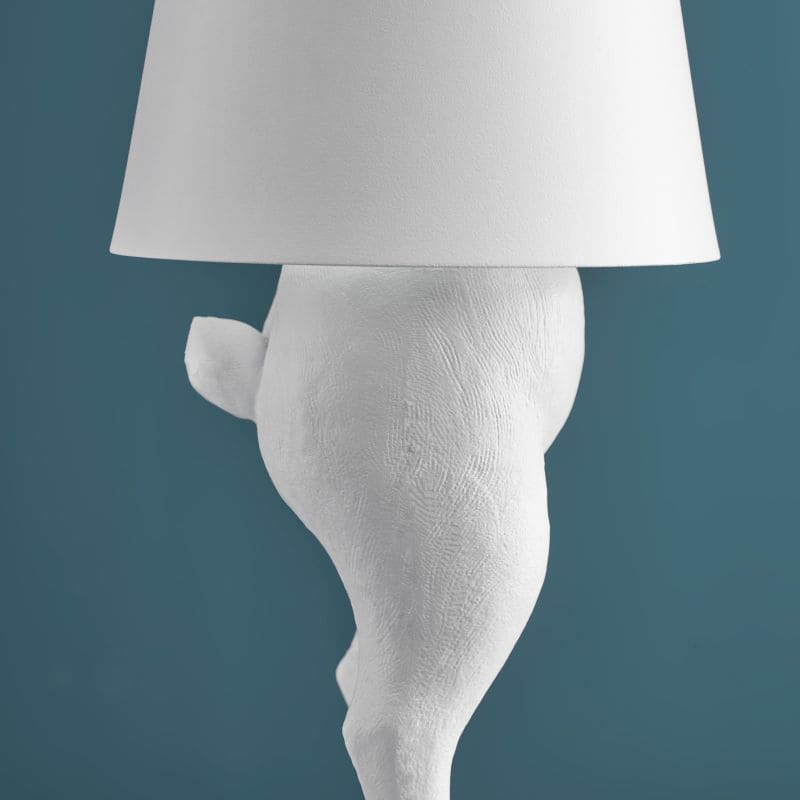 LED-tafellamp met verstoppend konijn, wit