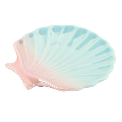 Iridescent Seashell Coastal Trinket Dish
