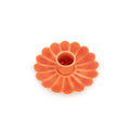 Handbeschilderde oranje kaarsenhouder met bloemenmotief