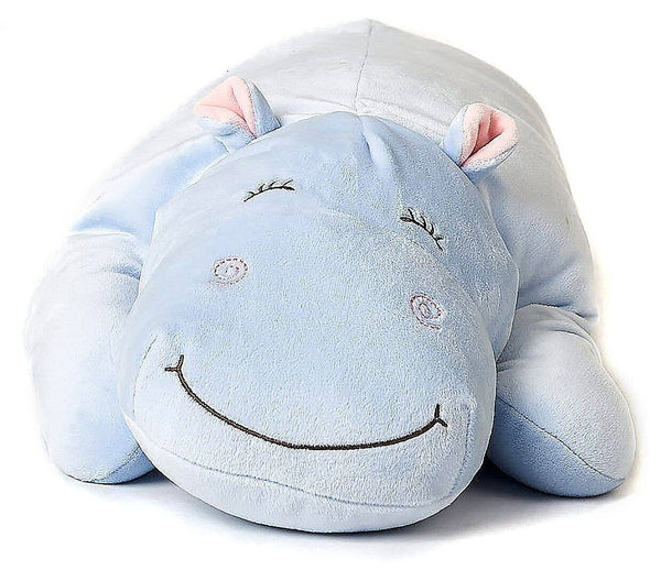 Coussin Hippopotame bleu clair Uni Toys