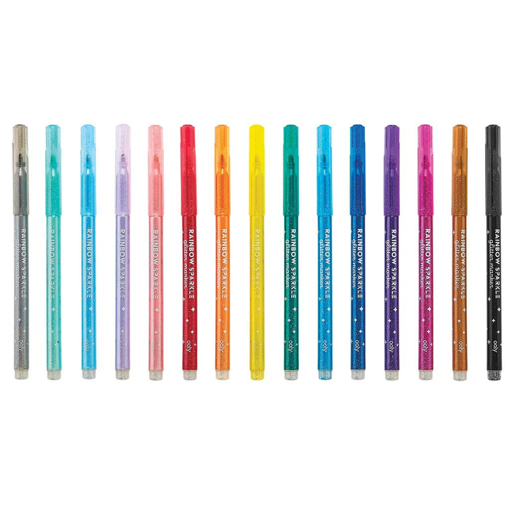 Set van 15 glittermarkers