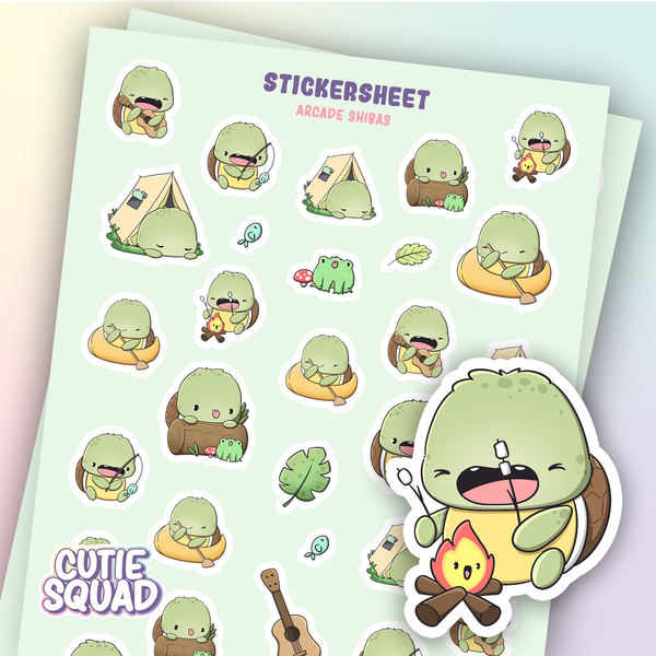 Camping Turtles sticker sheets