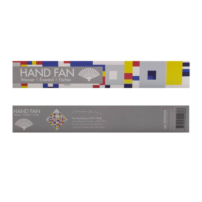 "PIET Mondriaan" Bamboo Hand Fan