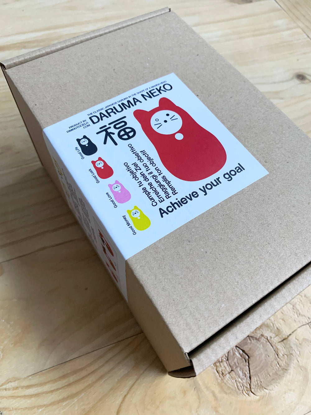 Red Daruma Cat "Lucky Charm"