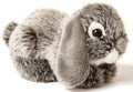 Peluche Lapin Bélier Gris Couché