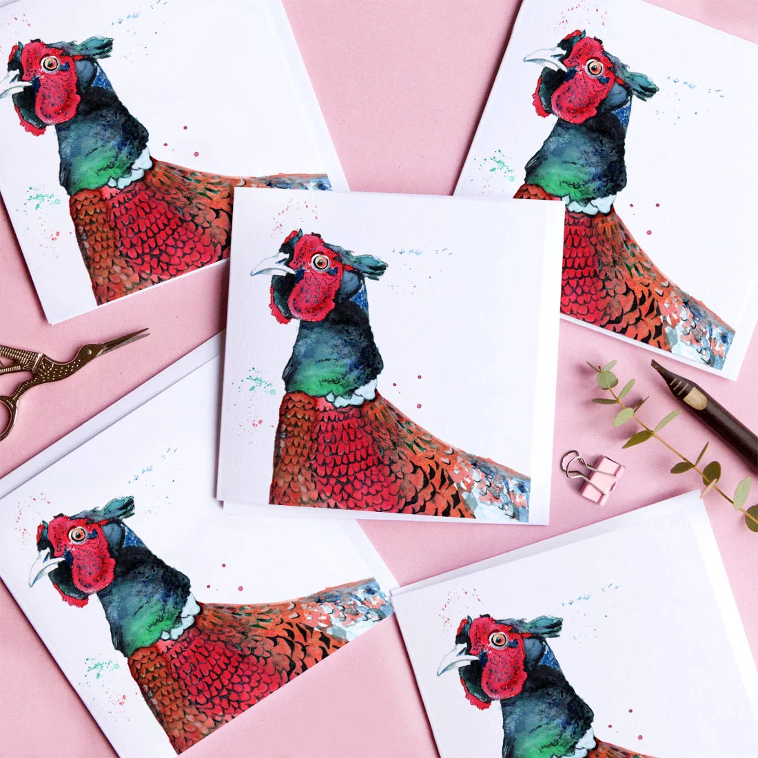 Watercolor Pheasant Greeting Card