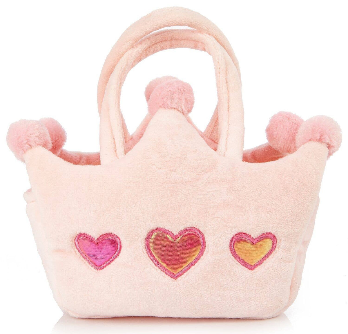 White chihuahua plush toy with princess bag