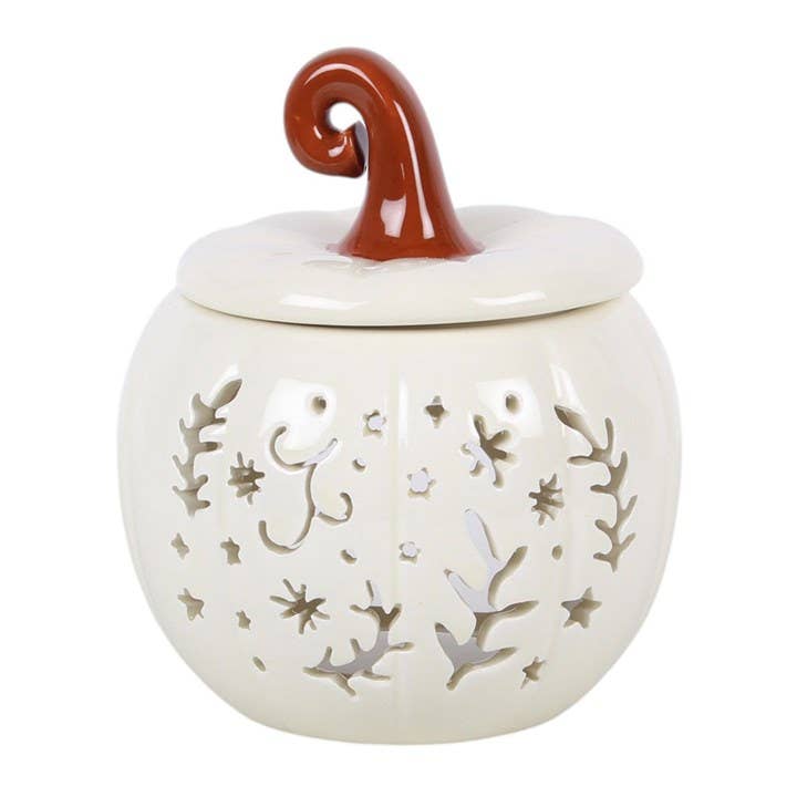 Folk cream Halloween pumpkin wax and oil warmer