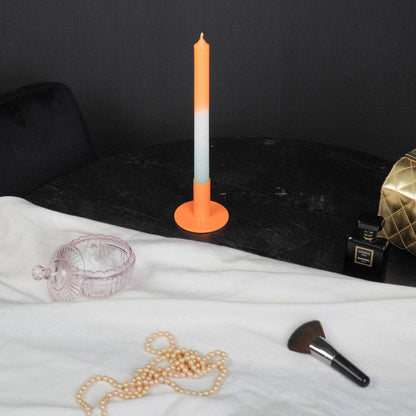Candlestick - Basic - Metal - Orange - 8x8x6.5cm