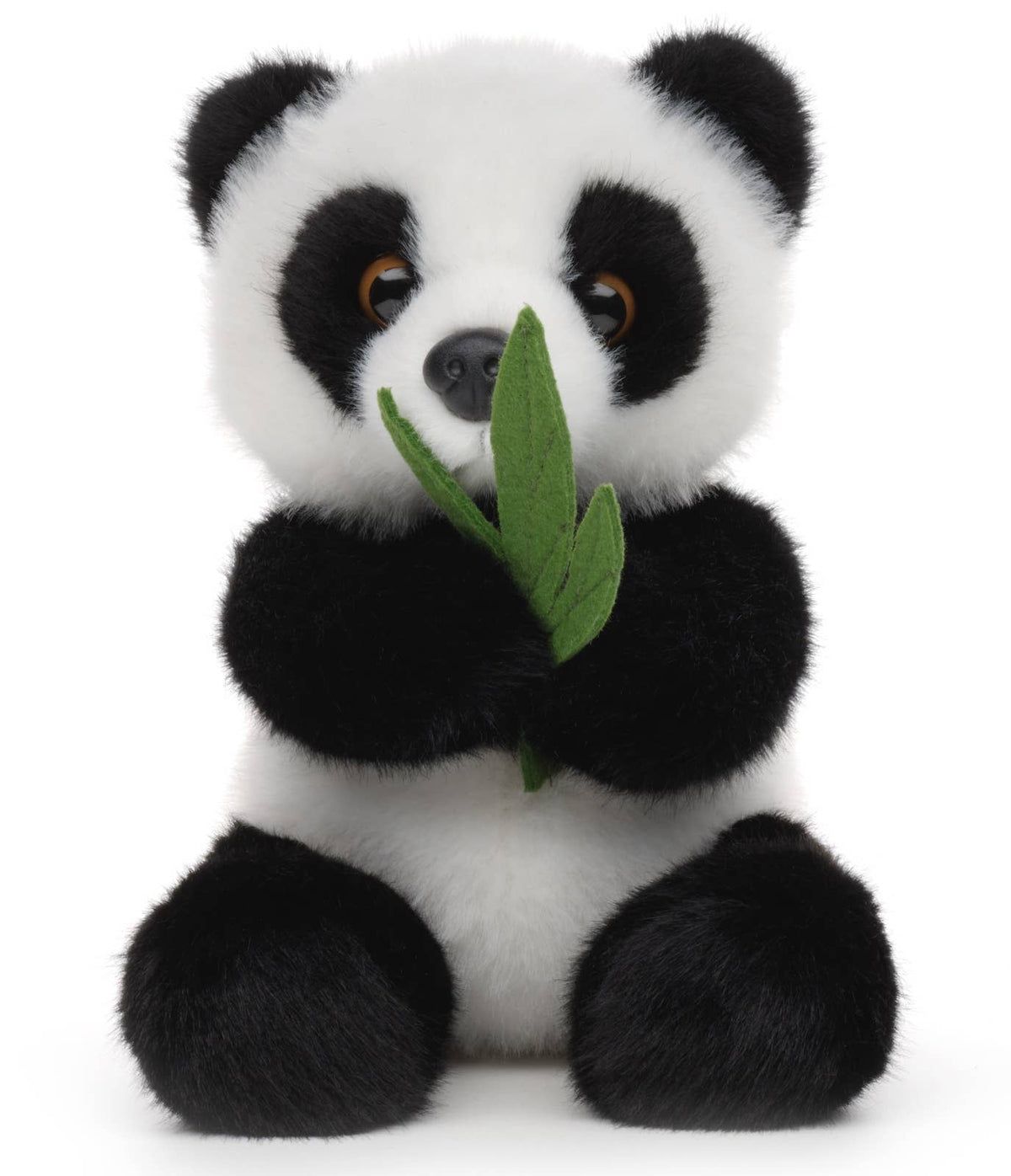 Peluche panda avec feuille Uni Toys de 18 cm, référence EWP2026