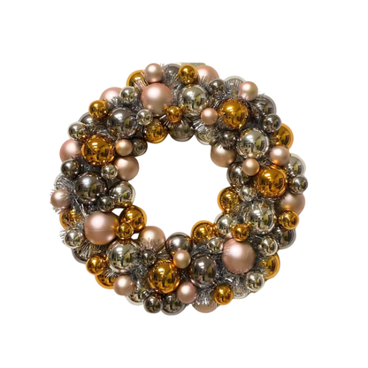 Couronne de Noël - Boules de Noël - Champagne