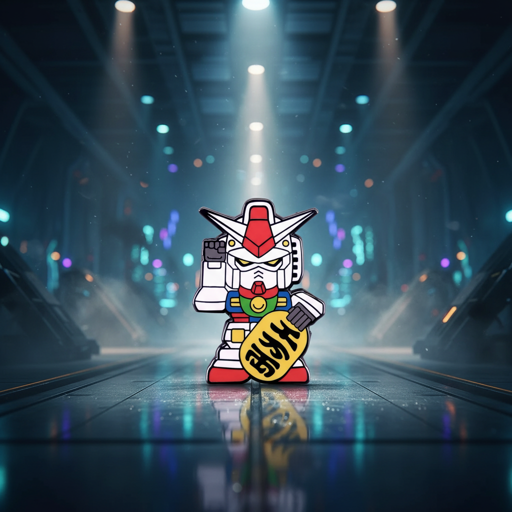 Lucky Robot Cat Pin