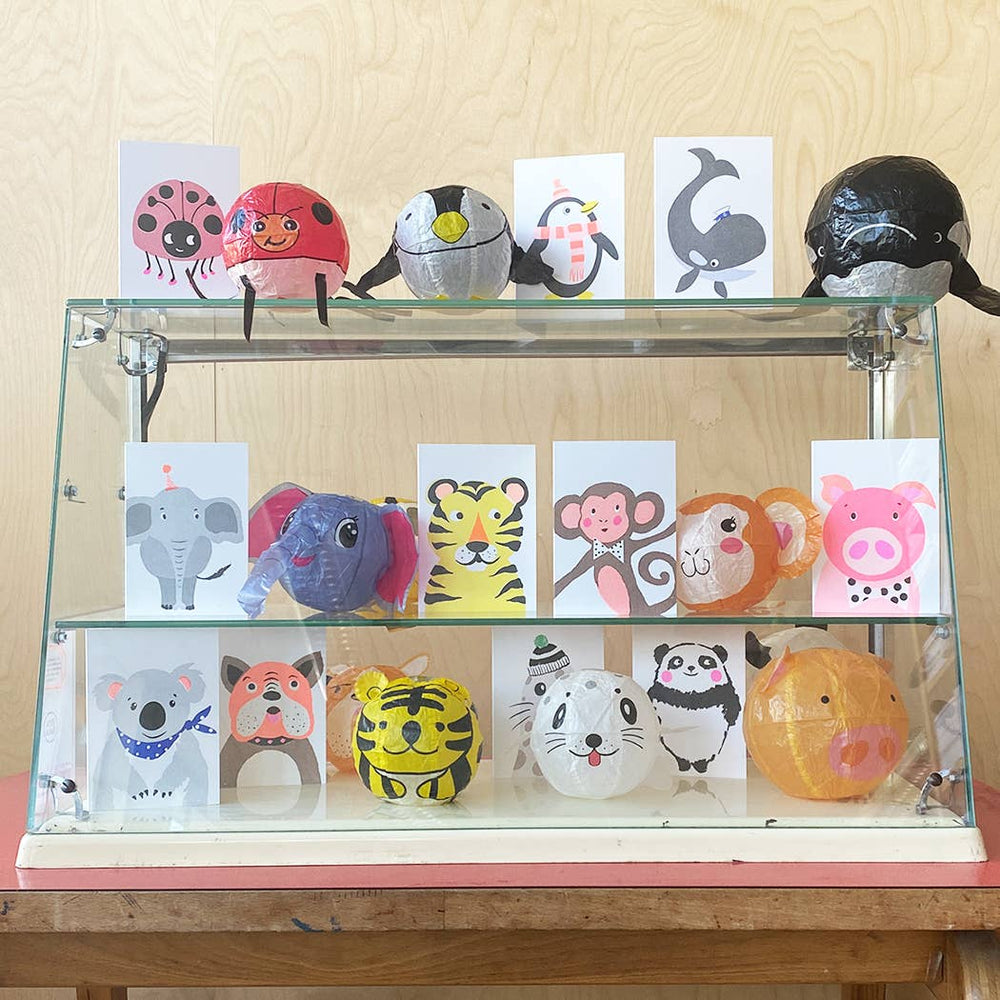 Kaart met Japanse papieren ballon - zegel