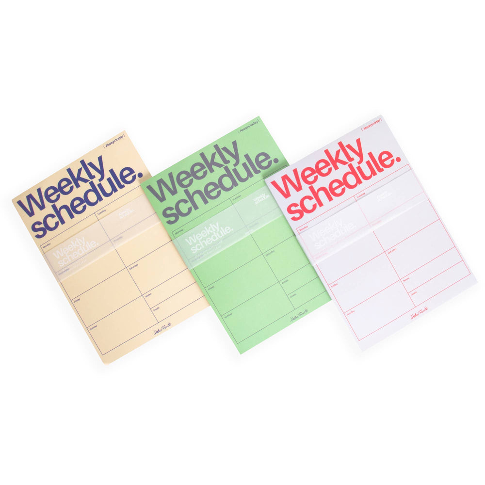 Gele weekplanner