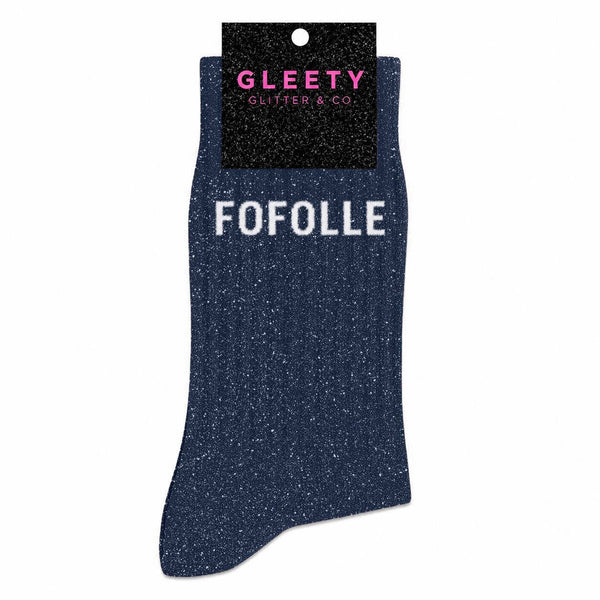 Chaussettes à Paillettes Fofolle Marine – Gleety