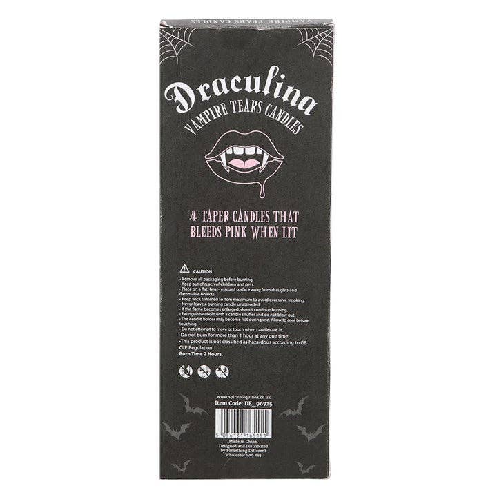 Set of 4 pink gothic "Vampire Tears" candles