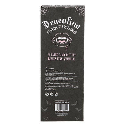 Set of 4 pink gothic "Vampire Tears" candles