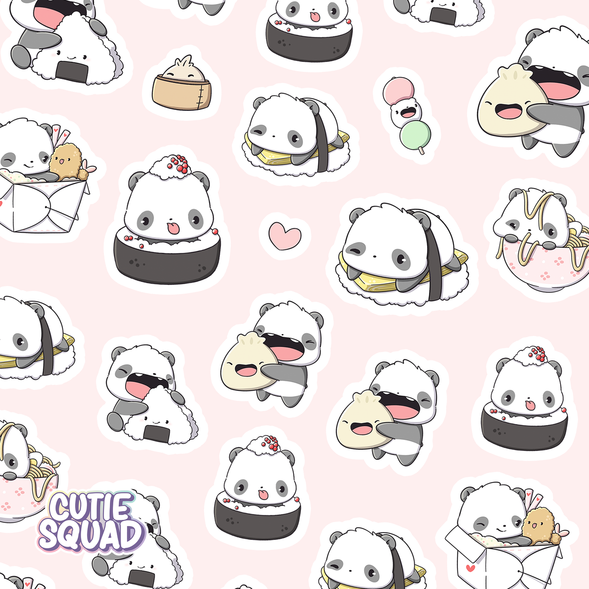 Panda Sushi Sticker Sheets