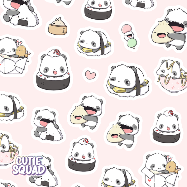 Panda Sushi Sticker Sheets