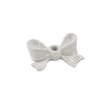 Kandelaar - Knoop - Keramiek - Wit - 18x9x7 cm