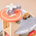 Houten speelgoedgarage voor kinderen