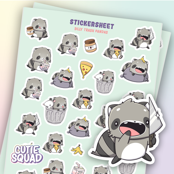 Wacky Raccoon Sticker Sheets