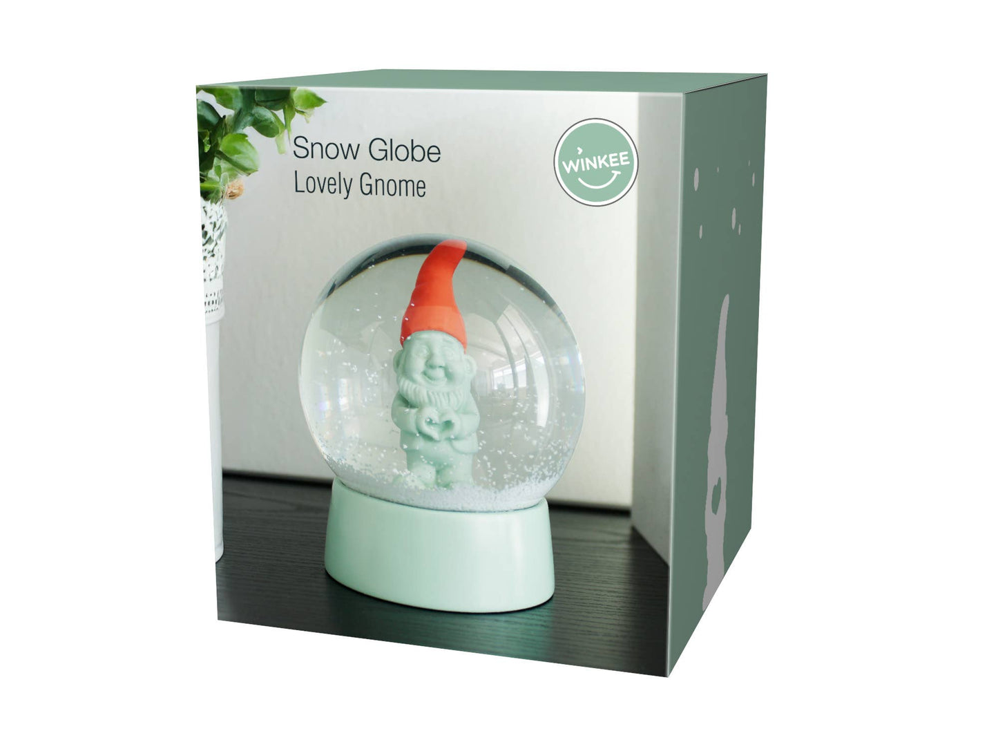 Heart-Shaped Garden Gnome Snow Globe