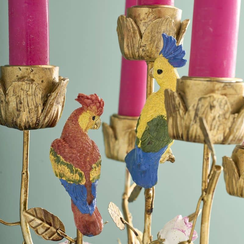 Lion Chandelier, Poly/Metal, 20 x 15 x 37 cm