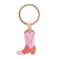 Roze cowboylaars sleutelhanger
