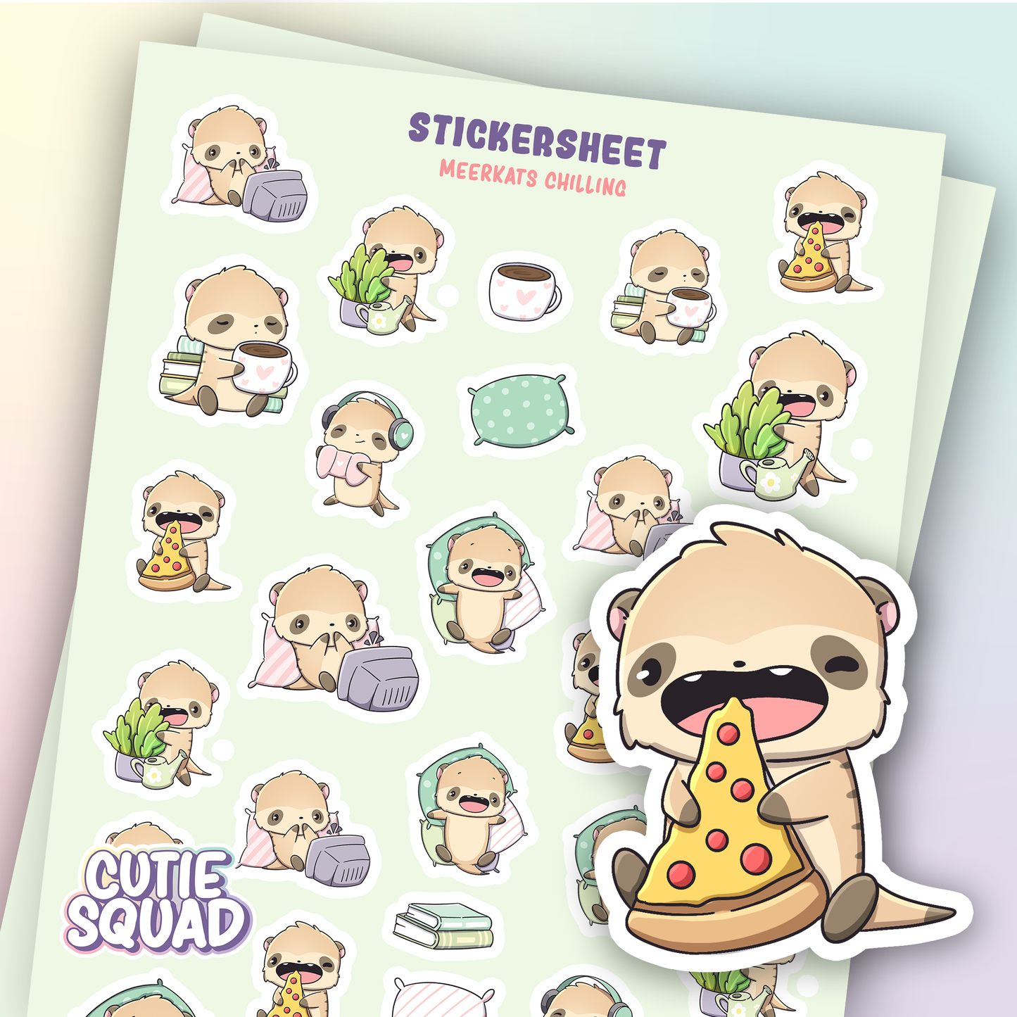 Meerkats at Rest | Sticker Sheet