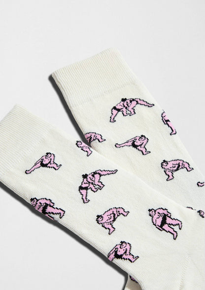 BeJapan Sumo - Chaussettes 100 % coton biologique: Blanco roto / 36/40