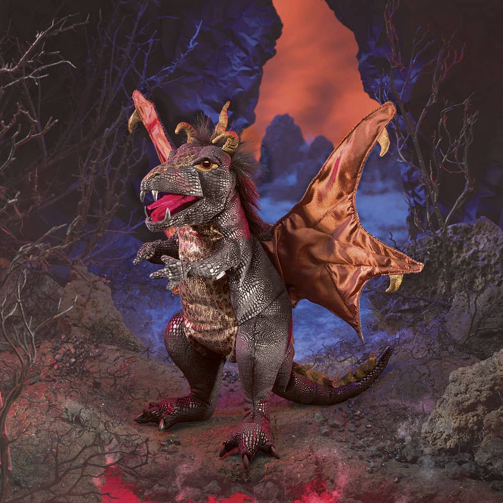 Black Dragon Hand Puppet