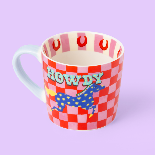 "Howdy" Horse Mug