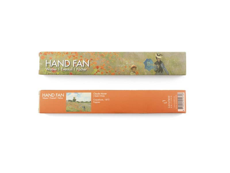 Monet "Poppy Field" bamboo fan