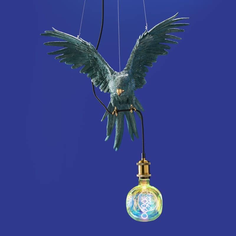 Turquoise Parrot Ceiling Light