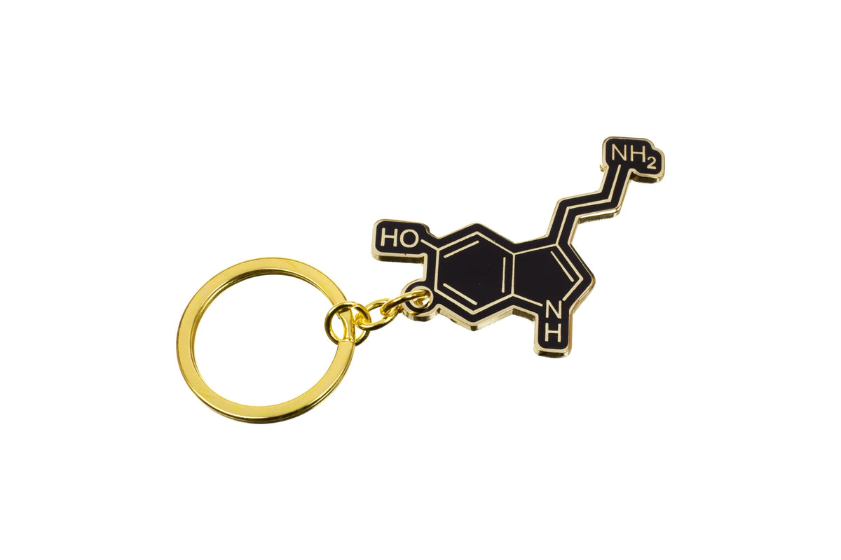 Sleutelhanger met serotonine-molecuul