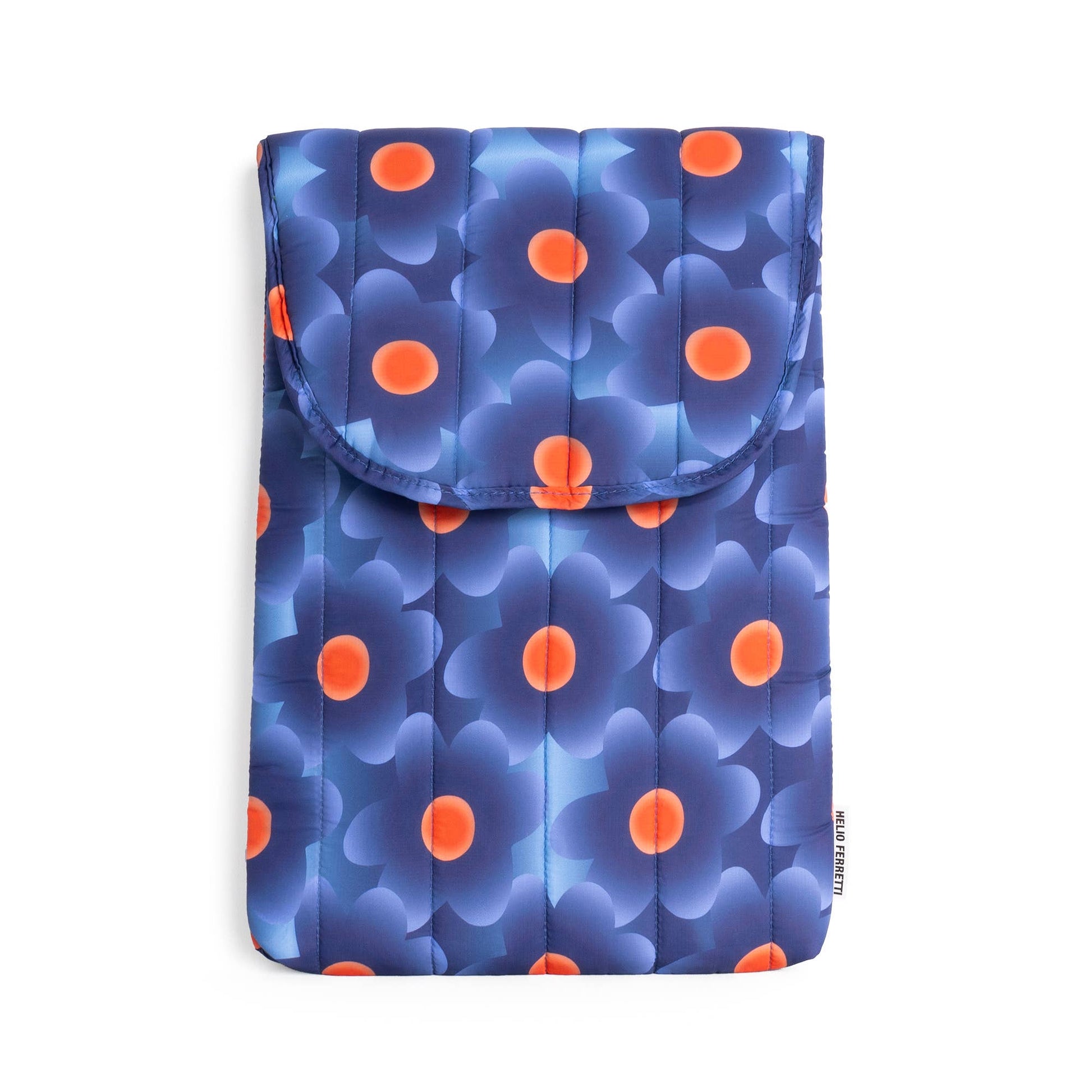 Housse D'ordinateur Portable Florale Gonflée Bleue Helio Ferretti Vue 1