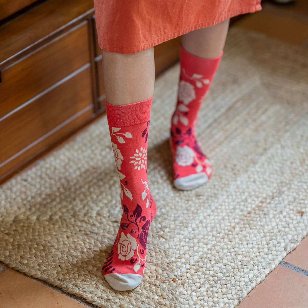 Chaussettes Roses Rouges