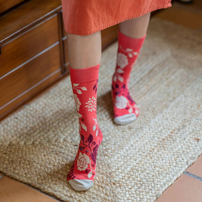 Chaussettes Roses Rouges
