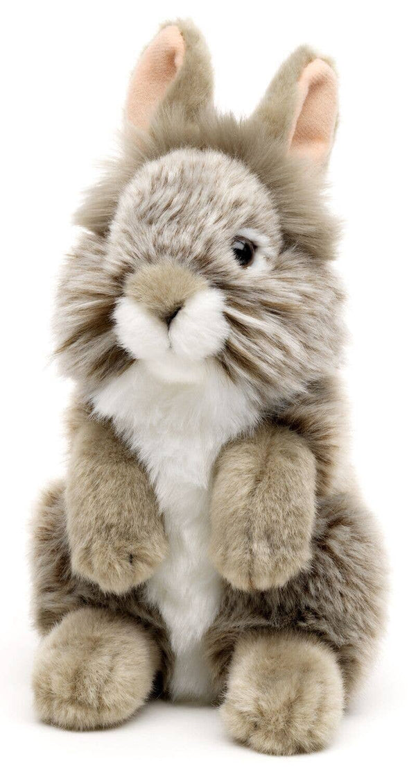 Peluche lapin angora gris debout Uni Toys